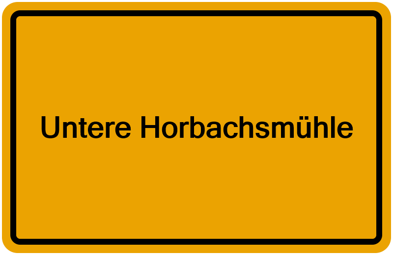 Handelsregisterauszug Untere Horbachsmühle